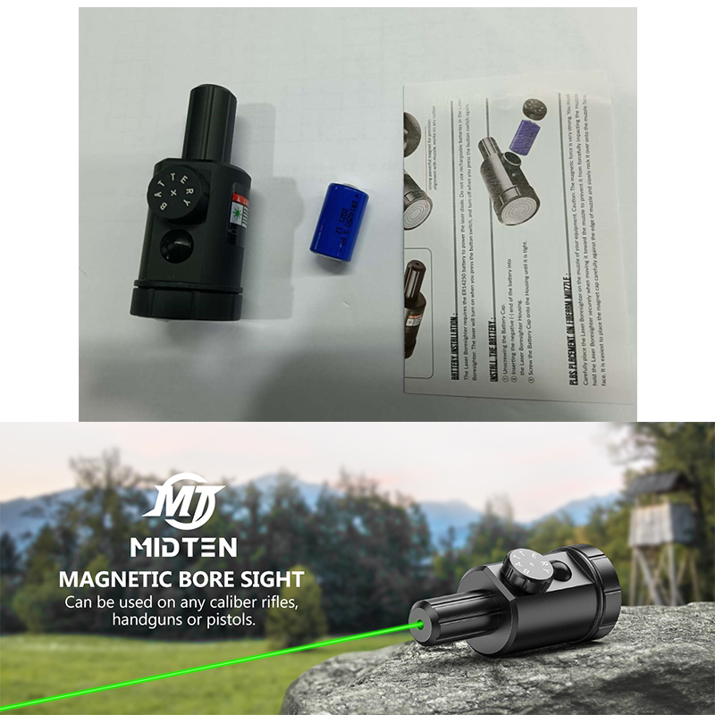 Laser Boresighter Kit - 다양한 구경용 미드텐 마그네틱 보어 사이트