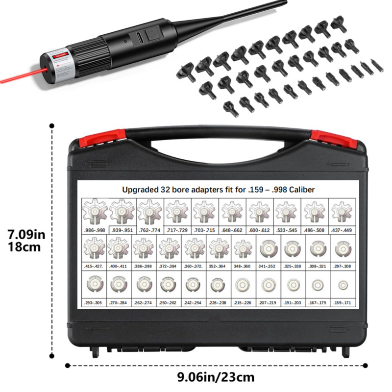 Laser Boresighter Kit - 충전식 레이저 보어사이트 키트 32 어댑터