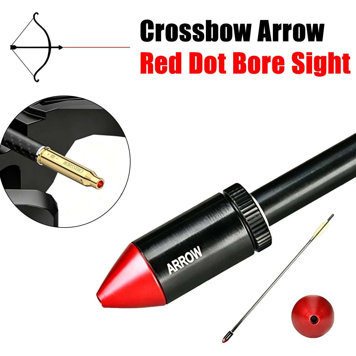 Laser Boresighter Kit - 전술용 크로스보우 화살 스타일 레드 레이저