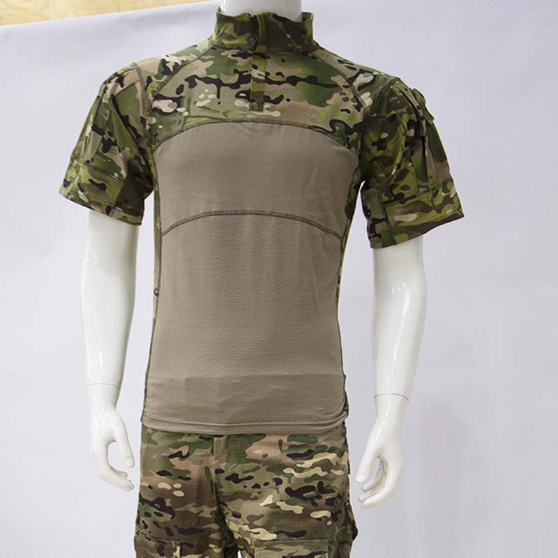 Outdoor Hunting T Shirts - AUKU 남성용 사냥 티셔츠 반바지 1/4
