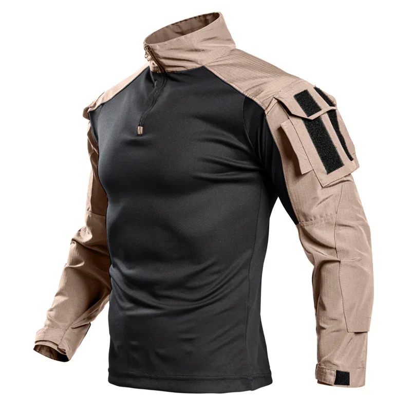 개구리 위장 무늬 여름 긴팔 스탠드 칼라 티셔츠, 아웃 - Outdoor Hunting T Shirts 리뷰 및 가격