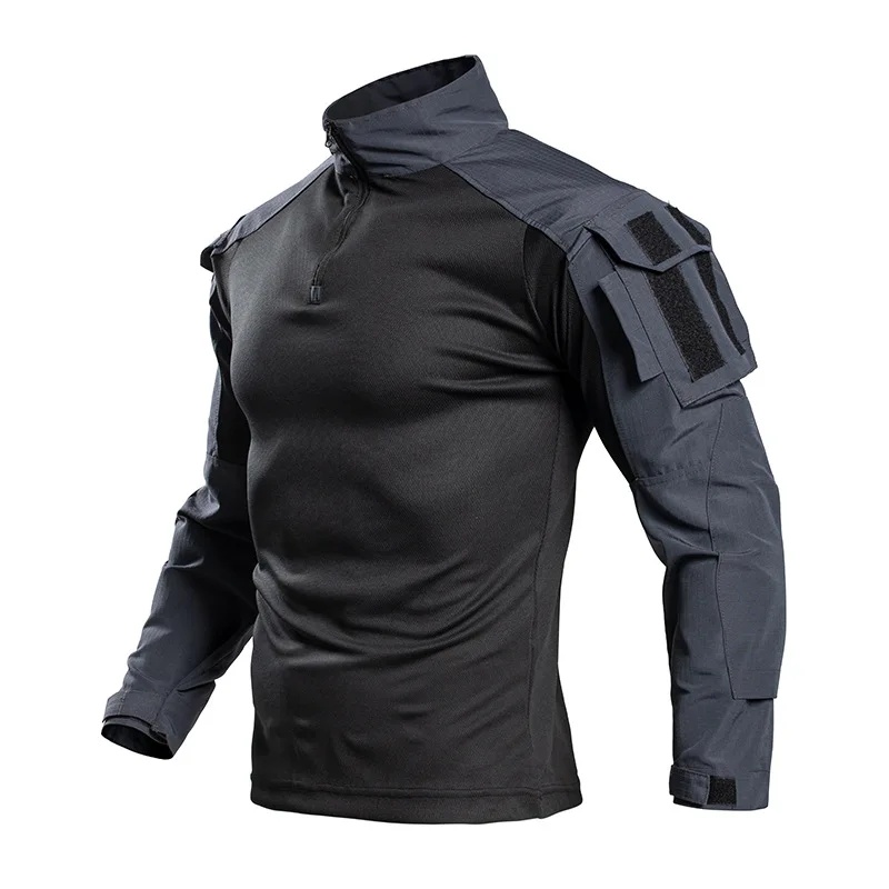 개구리 위장 무늬 여름 긴팔 스탠드 칼라 티셔츠, 아웃 - Outdoor Hunting T Shirts 리뷰 및 가격