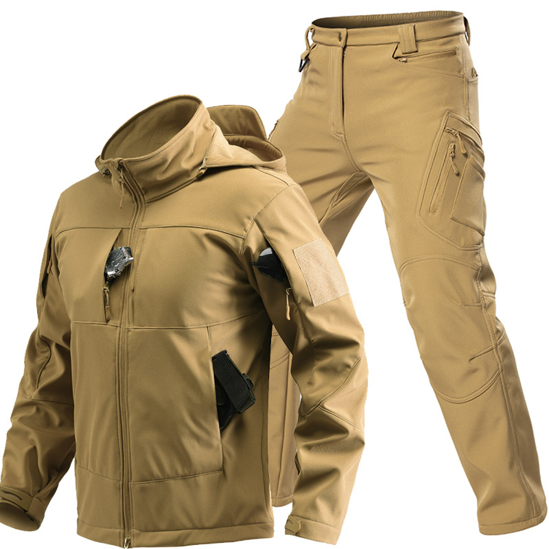 남성용 야외 전술 소프트쉘 슈트 후드 풀 지퍼 재킷 카 - Hunting Outdoor Jacket 리뷰 및 가격