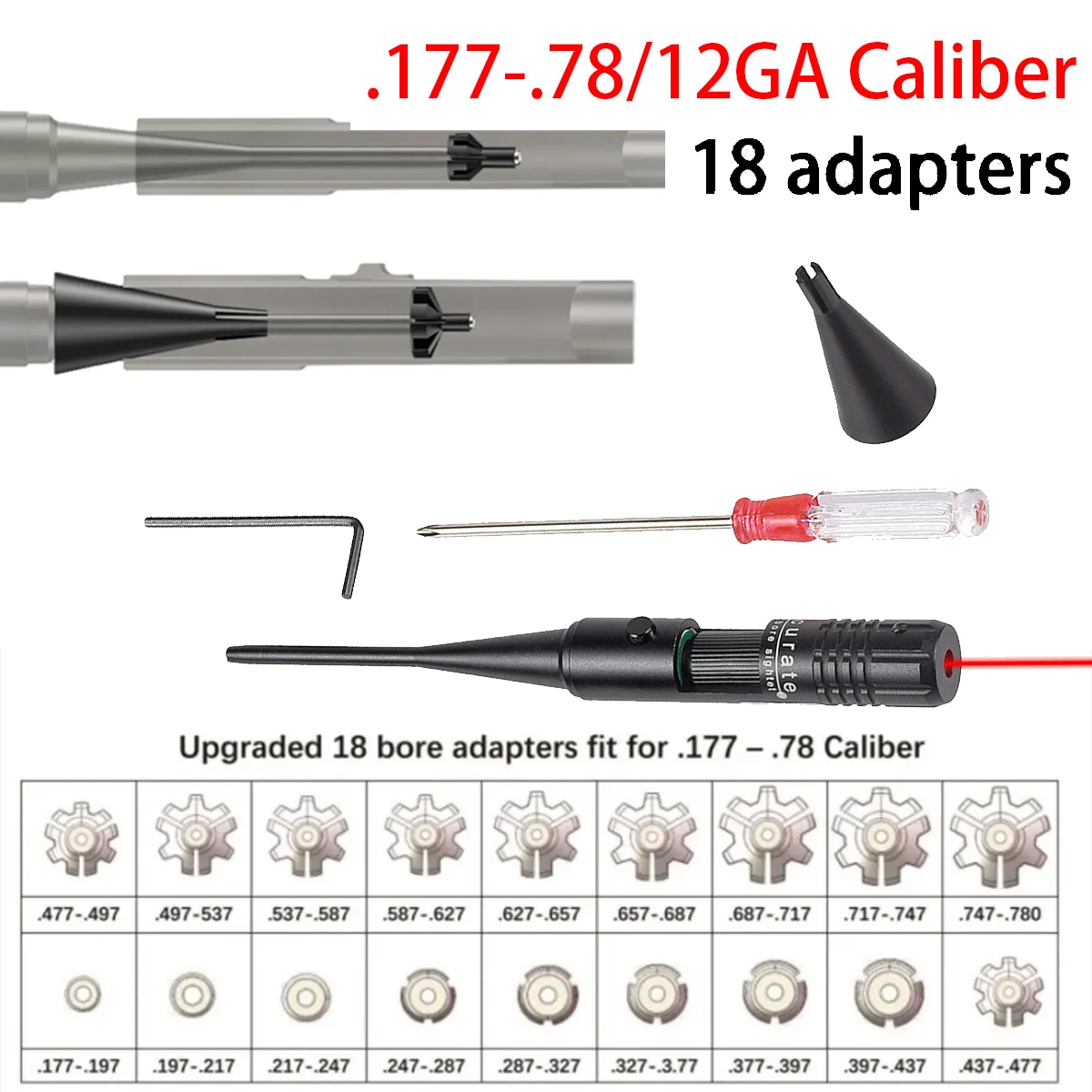 녹색 빨간색 레이저 보어 시력 키트 .177 .22 2 - Laser Boresighter Kit 리뷰 및 가격