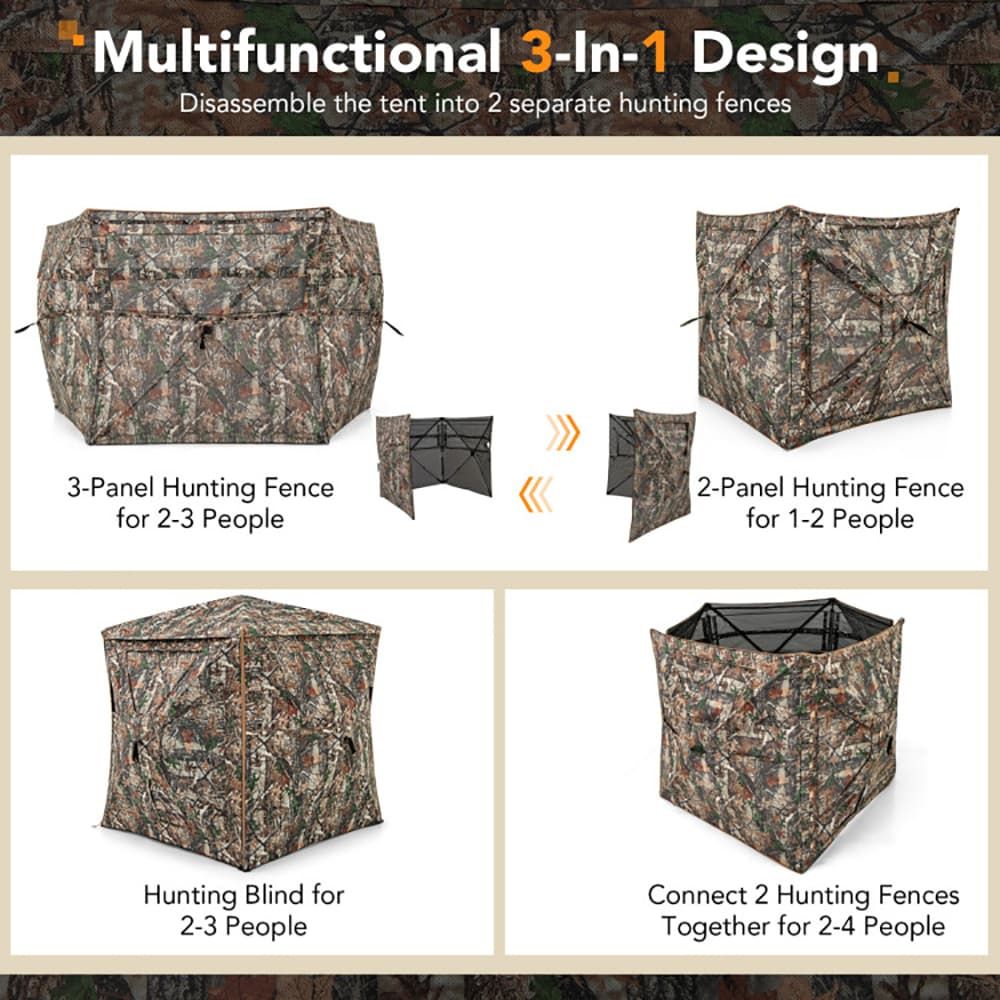 5-in-1 분리형 사냥용 은신처, 2~3인용, 천창  - Outdoor Hunting Blinds 리뷰 및 가격
