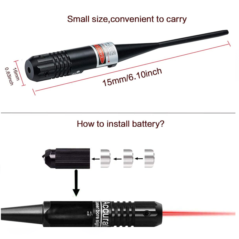 레이저 보어사이더 키트 12개 어댑터 .177 .22  - Laser Boresighter Kit 리뷰 및 가격