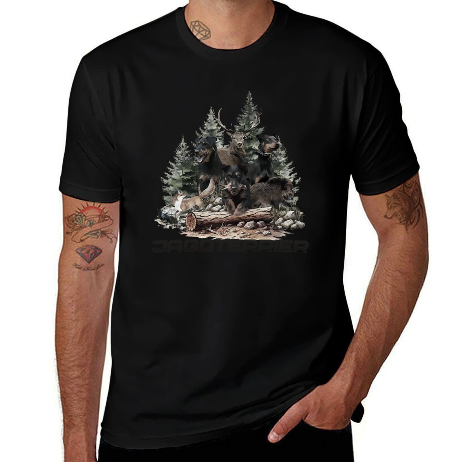 독일산 헌팅 테리어는 야생에서 사냥꾼의 동반자이다. 티 - Wildman Hunting & Outdoor Photos 리뷰 및 가격