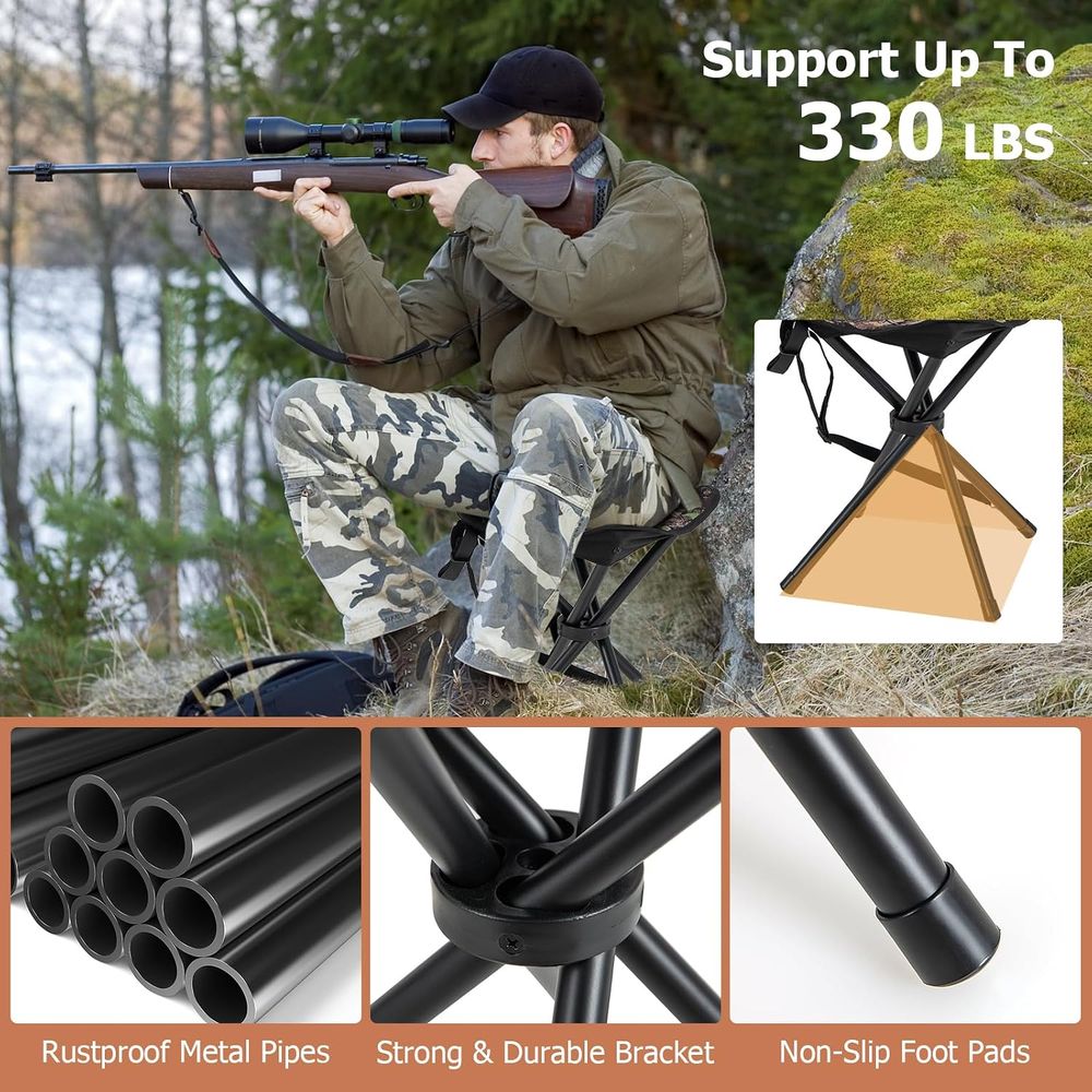 2팩 휴대용 삼각대 경량 사냥용 스툴 (어깨끈 포함), - Outdoor Hunting Blinds 리뷰 및 가격