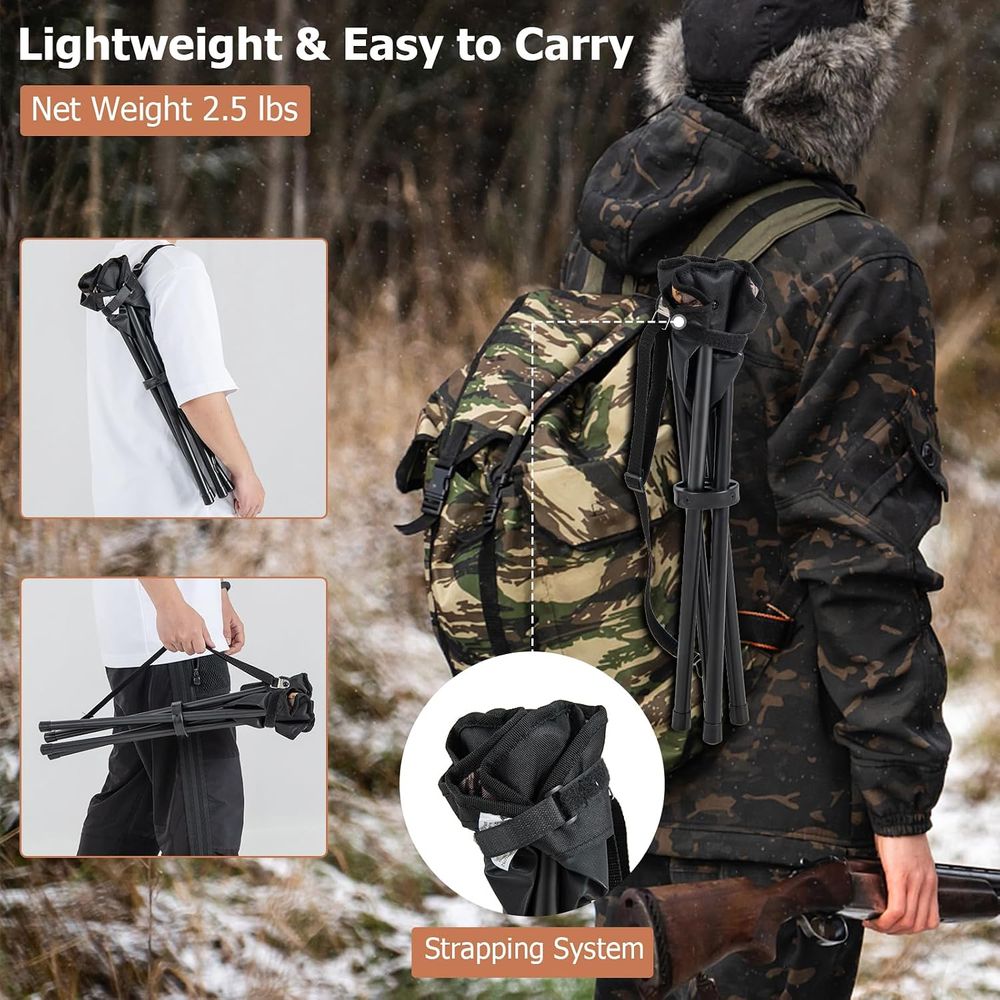 2팩 휴대용 삼각대 경량 사냥용 스툴 (어깨끈 포함), - Outdoor Hunting Blinds 리뷰 및 가격