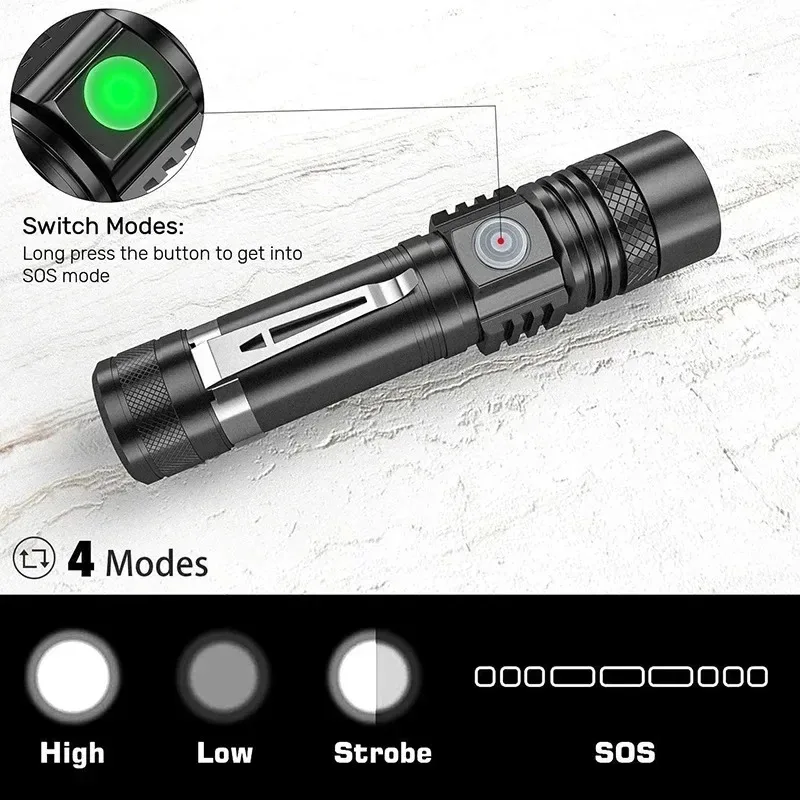 T6 LED 충전식 손전등, 18650 줌이 가능한 토 - Outdoor Hunting Bike 리뷰 및 가격